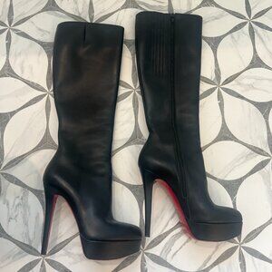 Christian Louboutin Black Knee high Boots